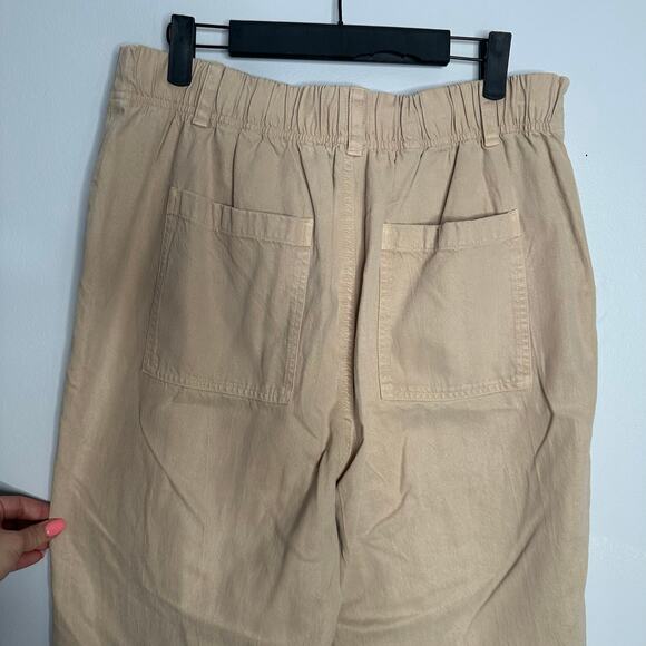 Side Stitch‎ LA Women’s Tan Rolled Straight Leg High Rise Pant Size Medium - Picture 5 of 8